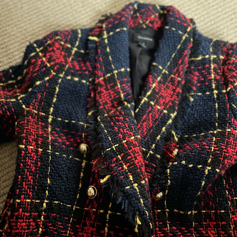 Halogen double breasted blazer with gold buttons